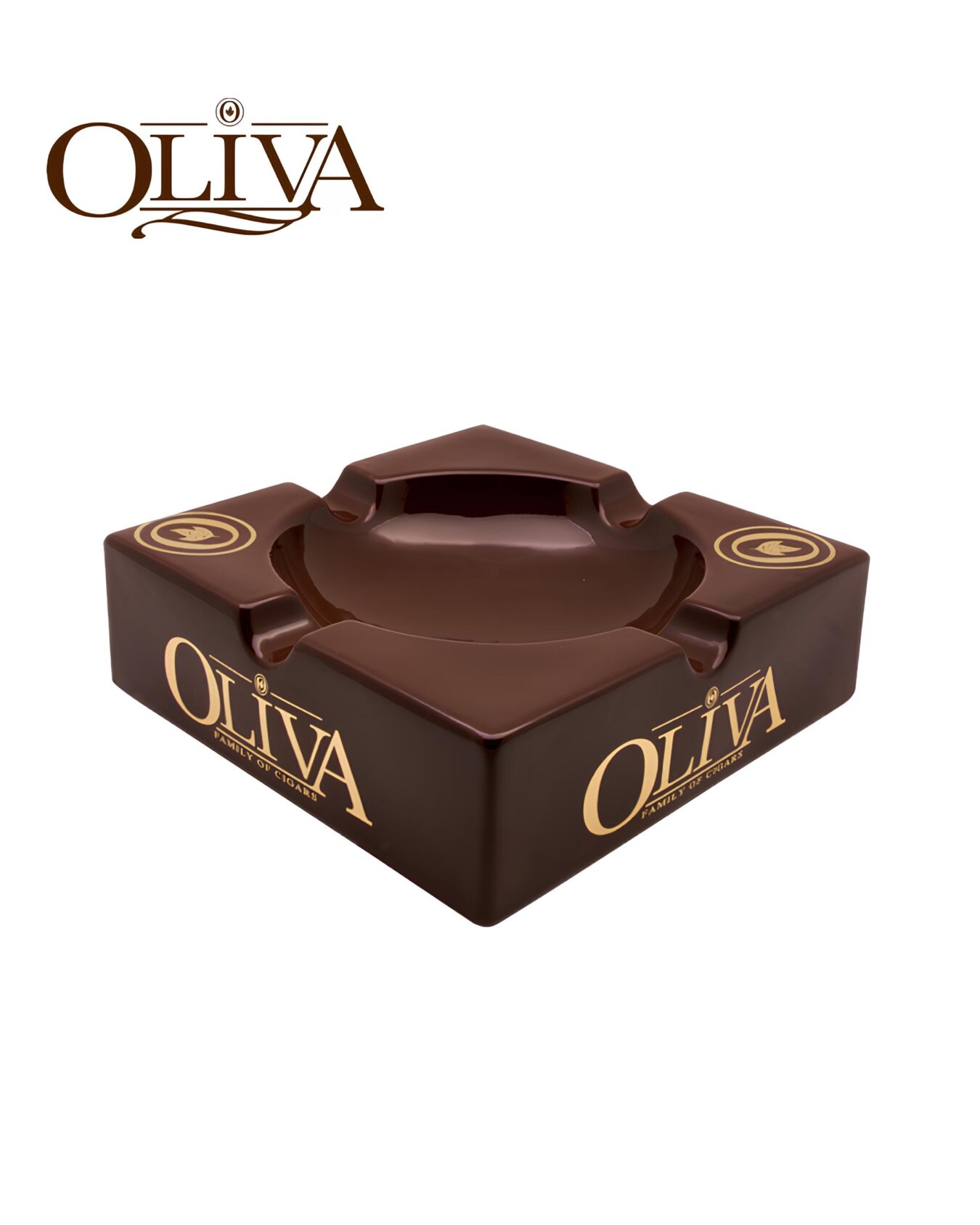 CINZEIRO CHARUTO OLIVA CERAMIC MARROM UN