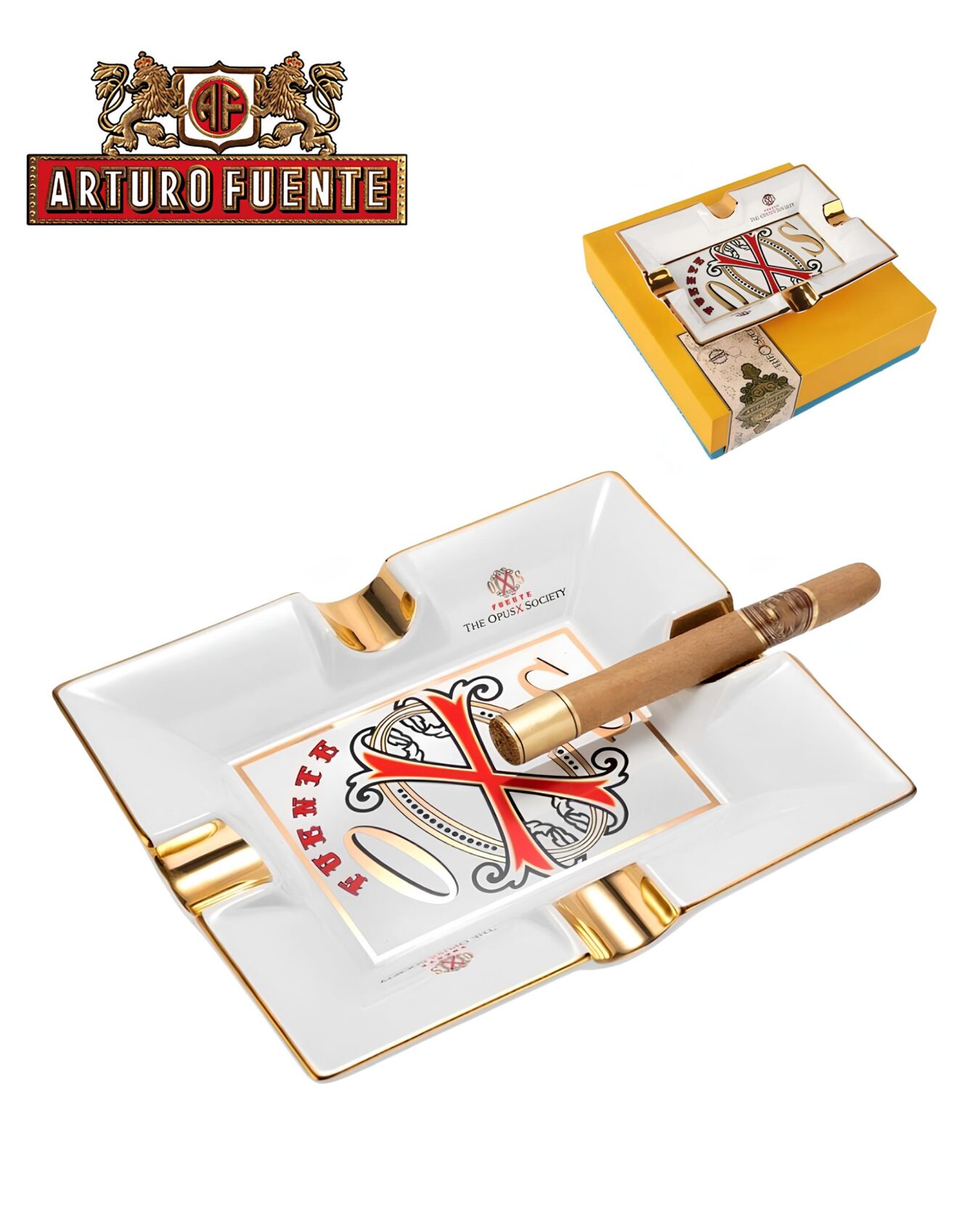 CINZEIRO CHARUTO FUENTE OPUS CERAMIC BRANCO UN