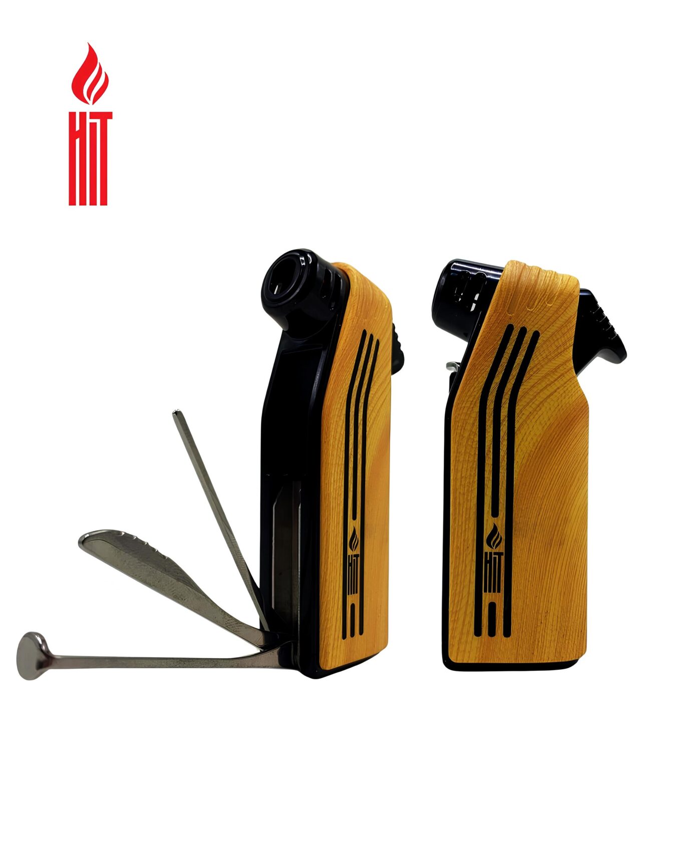 ACENDEDOR HIT PREMIUM PIPE METAL AMARELO UN