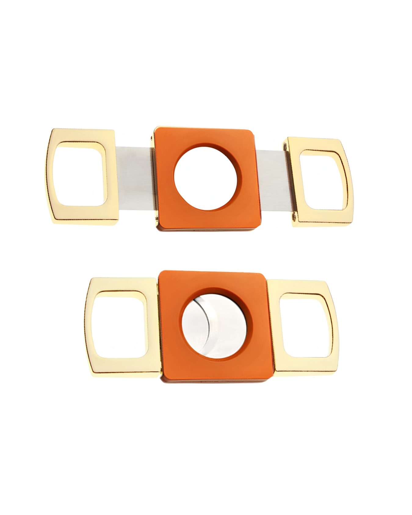 CORTADOR DE CHARUTO LUXO GOLD E GOLD C/ LARANJA UN