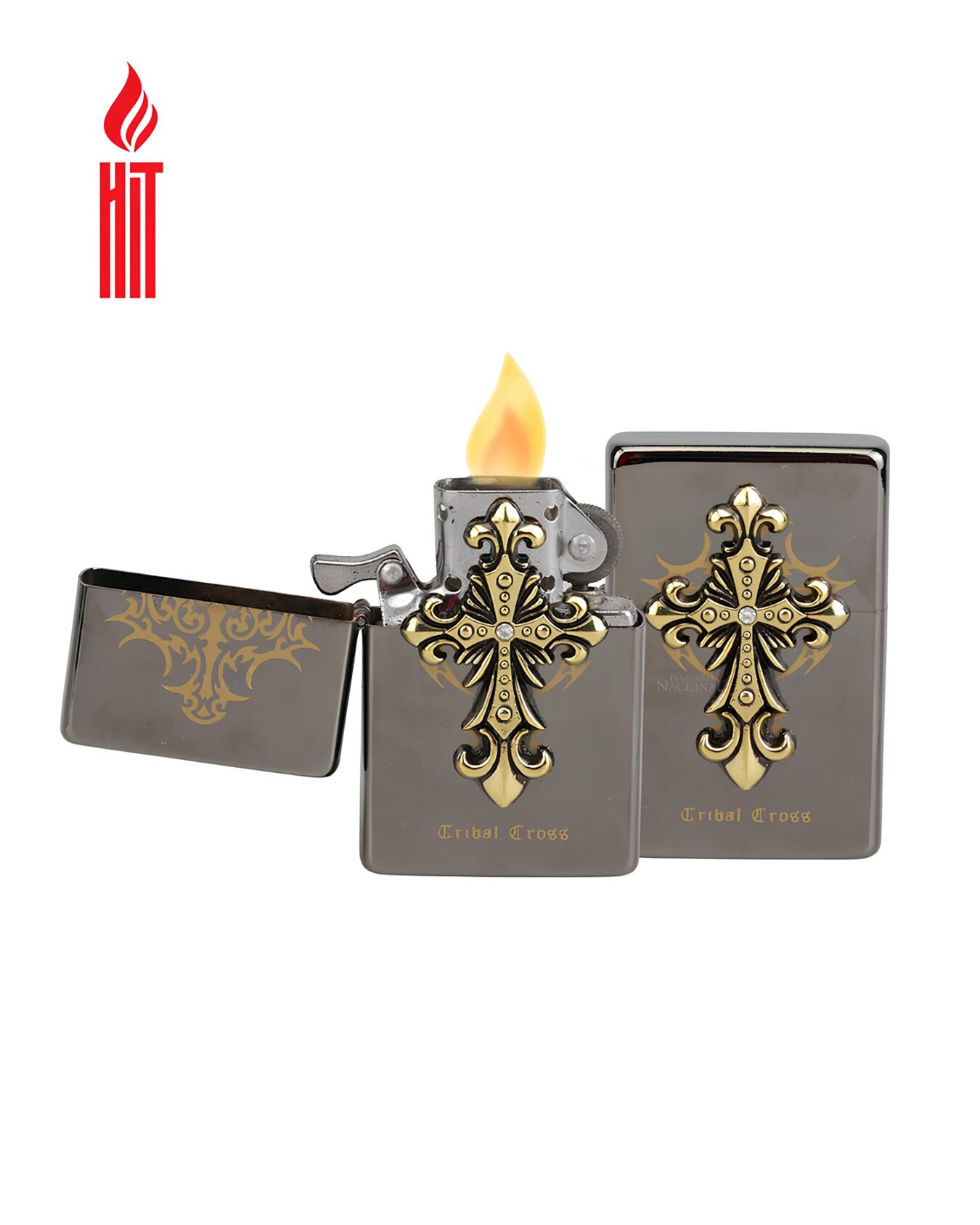 ACENDEDOR HIT RECARREGÁVEL METAL TRIBAL CROSS