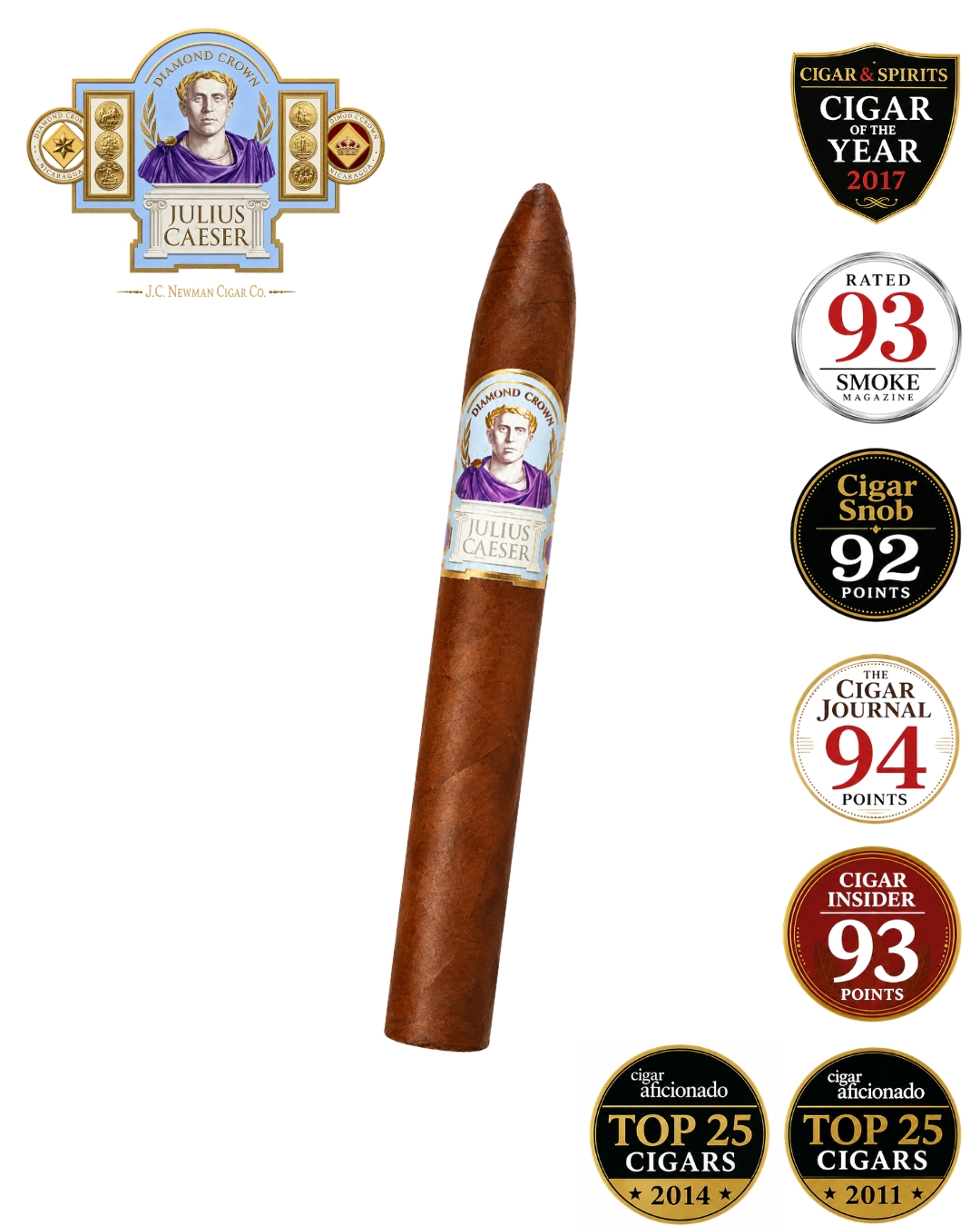CHARUTO DIAMOND CROWN JULIUS CAESER PYRAMIND